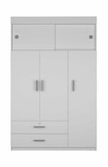 Kingswood 2 Drawer Rectangle Armoire White White Particle Board