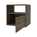 Sauvie 1 Shelf Nightstand Dark Brown Brown Particle Board