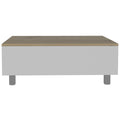 Tilton Rectangle Lift Top Coffee Table White Oak White White Primary Living Space Rectangular Particle Board