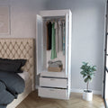 White 2 Drawer Armoire White Bedroom Particle Board