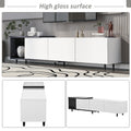 70.1'' 100'' Modern Stylish Extendabletv Stand Tv Cabinet For 80 Inch Tv, Black White Old Sku: Wf299723Aak Date Of Expected Arrival: 11.25 White 80 89 Inches Particle Board