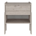 Hosley 1 Drawer 1 Shelf Nightstand Light Grey Light Gray Particle Board