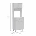 Santa Maria 1 Drawer 1 Shelf Area Pantry With Adjustable Metal Legs White White Particle Board