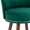 Coolmore Counter Height Bar Stools Set Of 2 For Kitchen Counter Solid Wood Legs With A Fixed Height Of 360 Degrees Emerald Solid Wood