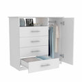 Montauk 5 Shelf Wall Mounted Shoe Cabinet With Mirror Door White White Particle Board