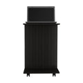 Montrose 2 Shelf Accent Tray Table Black Wengue Black Primary Living Space Shelves Rectangular Particle Board