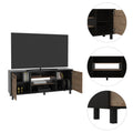 Cannon 3 Shelf 2 Door Tv Stand Carbon Espresso Brown 60 69 Inches Particle Board