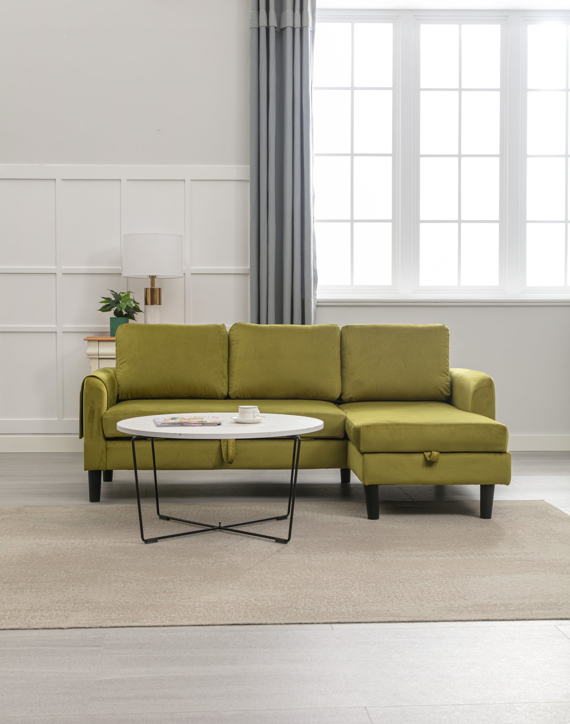 United We Win Sectional Sofa Reversible Sectional Sleeper Sectional Sofa With Storage Chaise Olive Polyester