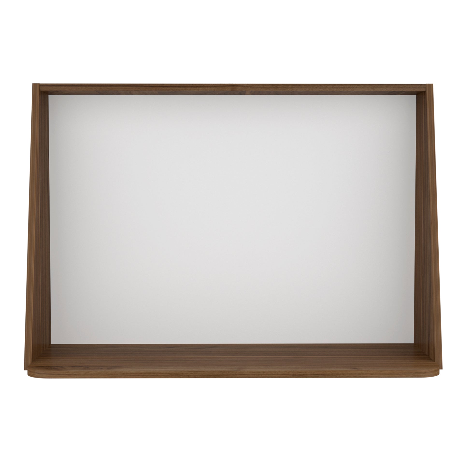 Mahogany And White 1 Shelf Floating Wall Desk Brown Particle Board