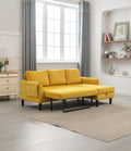 United We Win Sectional Sofa Reversible Sectional Sleeper Sectional Sofa With Storage Chaise Mustard Polyester