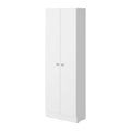 Buxton Rectangle 2 Door Storage Tall Cabinet White White Particle Board