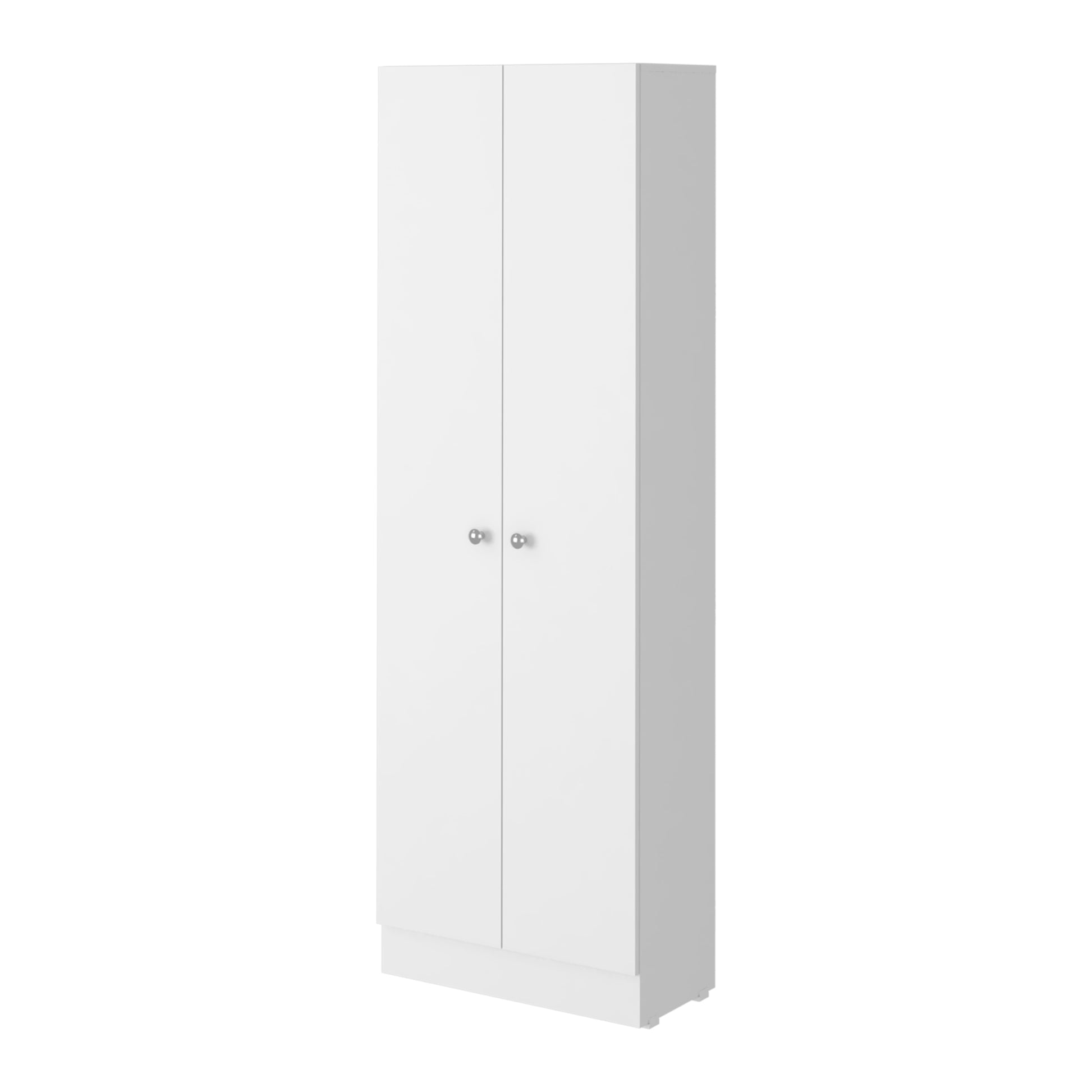 Buxton Rectangle 2 Door Storage Tall Cabinet White White Particle Board