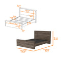 Monroe Rectangle Full Bed Frame Dark Brown Full Dark Brown Particle Board