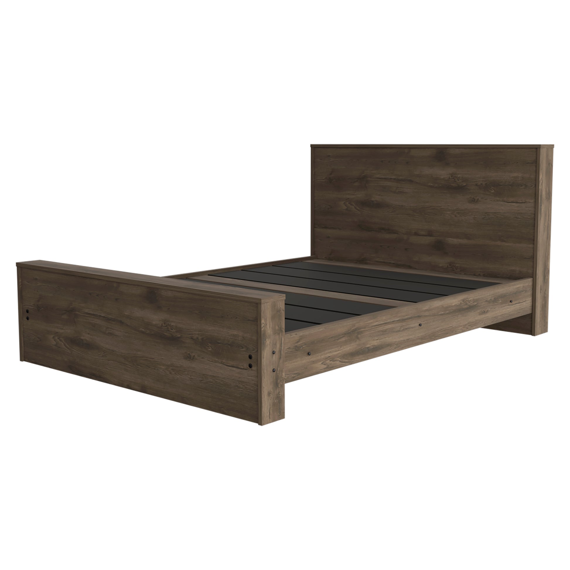 Monroe Rectangle Full Bed Frame Dark Brown Full Dark Brown Particle Board