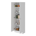 Buxton Rectangle 2 Door Storage Tall Cabinet White White Particle Board