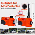 Electric Car Jack Kit,5T 12V,4In 1 Floor Jack,Hydraulic Car Jack Lift With Electric Impact Wrench For Suv ,Mpv Sedan Orange Plastic