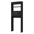 Morley 2 Shelf Over The Toilet Cabinet Black Wengue Black Particle Board