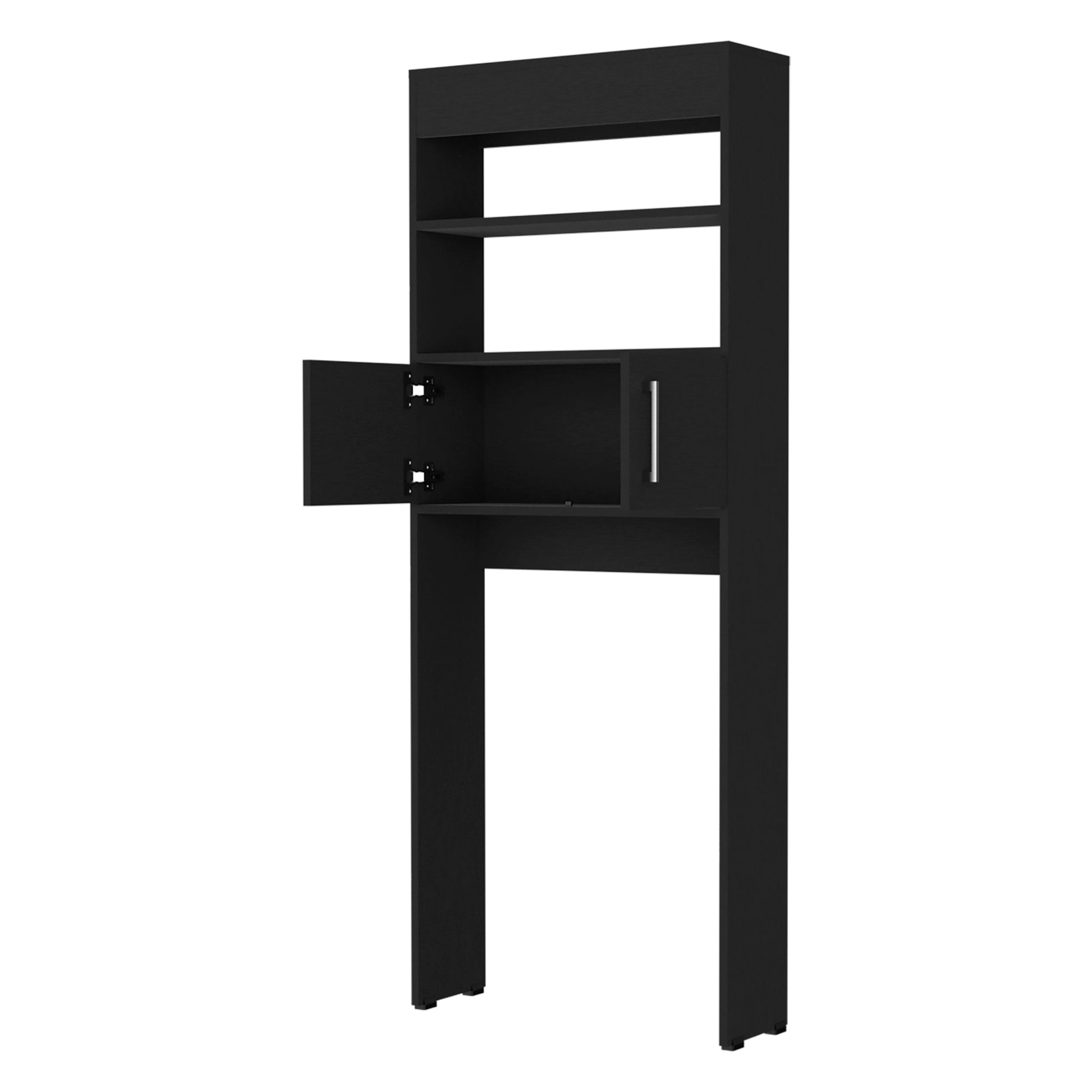 Morley 2 Shelf Over The Toilet Cabinet Black Wengue Black Particle Board