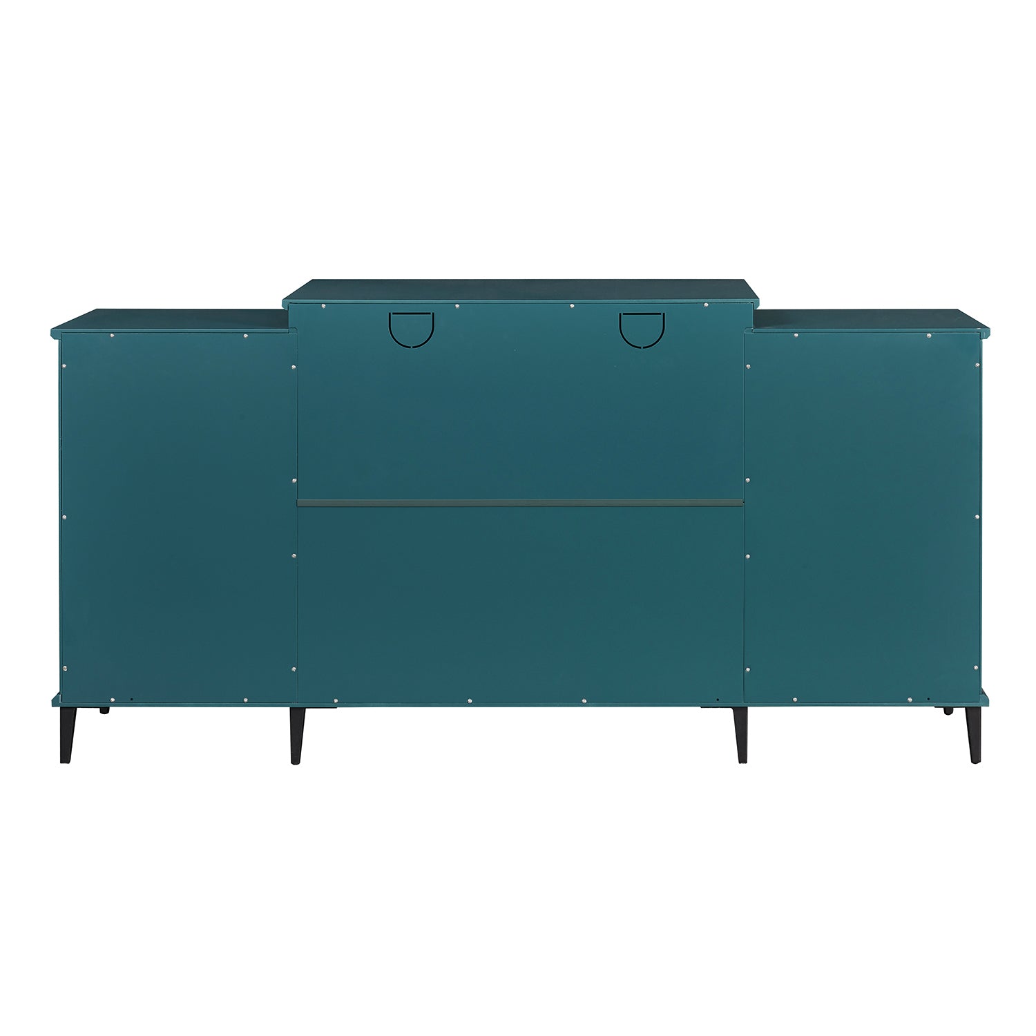 62" Tv Stand, Buffet Sideboard Cabinet, Teal Blue Teal Blue Primary Living Space 40 49 Inches Mdf Glass