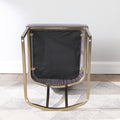 Dining Chairs, Velvet Upolstered Side Chair, Gold Metal Legs Set Of 2 White White Foam Metal