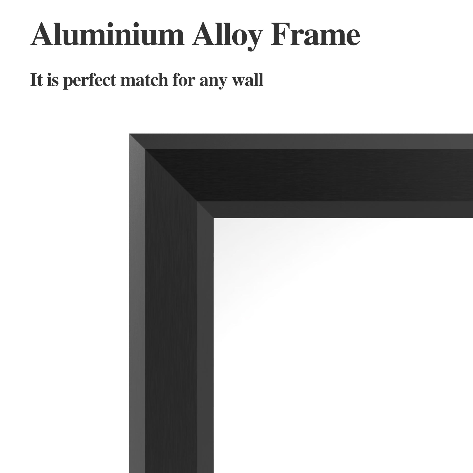 60"X36" Oversized Modern Rectangle Bathroom Mirror With Balck Frame Decorative Large Wall Mirrors For Bathroom Living Room Bedroom Vertical Or Horizontal Wall Mounted Mirror With Aluminum Frame Black Aluminium