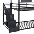 Metal Bunk Bed With Slide And Steps Black Metal