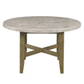 Karsen Dining Table W Marble Top Marble Top & Rustic Oak Finish Dn01449 Oak Solid Wood