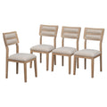 Classic And Traditional Style 6 Piece Dining Set, Includes Dining Table, 4 Upholstered Chairs & Bench Natural Wood Wash Natural Wood Wash Solid Wood