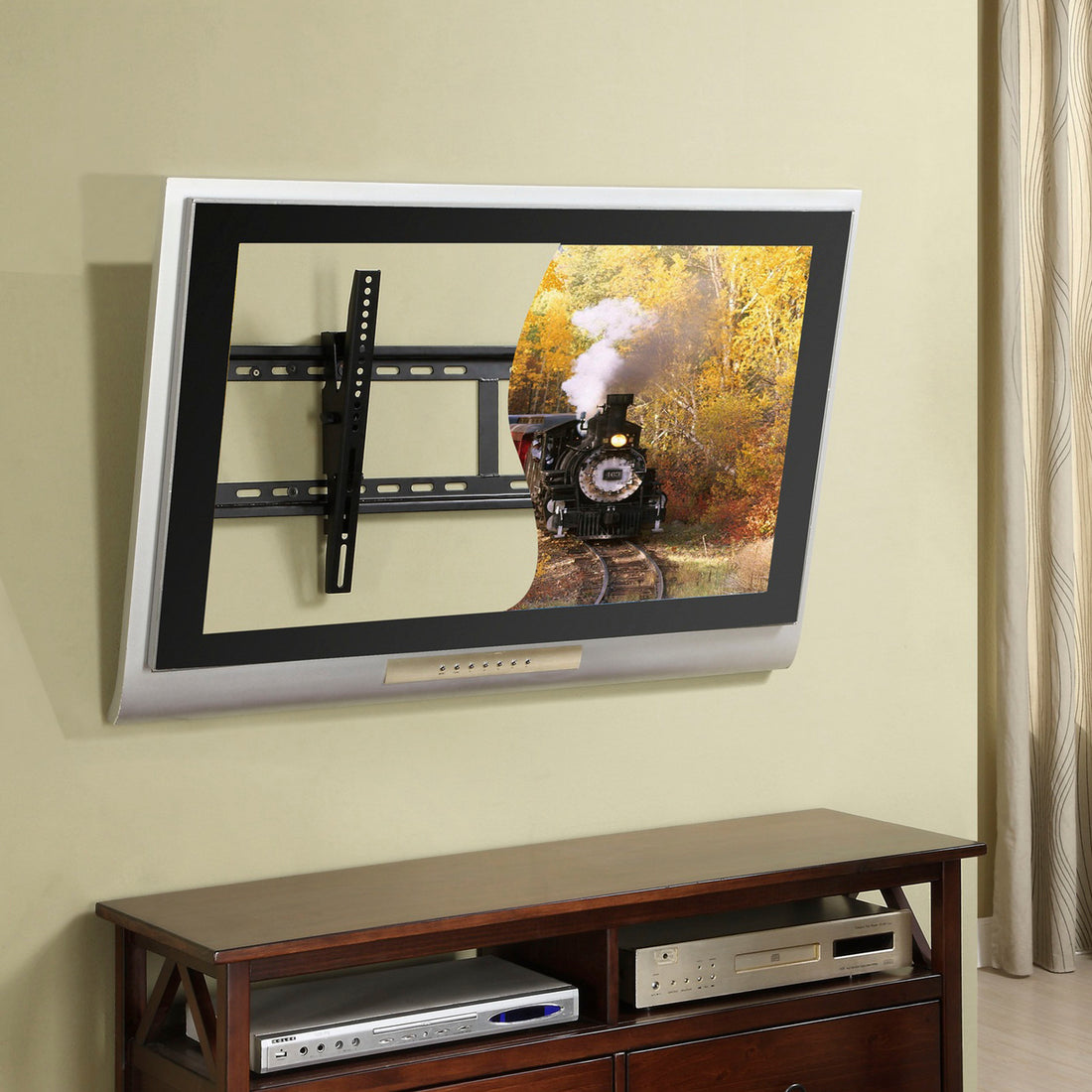 Full Motion, Crafted Steel, Tv Mount Black 60 69 Inches Metal