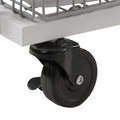 4 Tier Cart, Interchangeable Baskets And Shelves, Caster Wheels, Powder Coated Metal In White White Metal