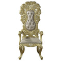 Cabriole Arm Chair Set 2 Gold Finish Dn01484 Gold Mdf