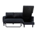 United We Win Sectional Sofa Reversible Sectional Sleeper Sectional Sofa With Storage Chaise Black Polyester
