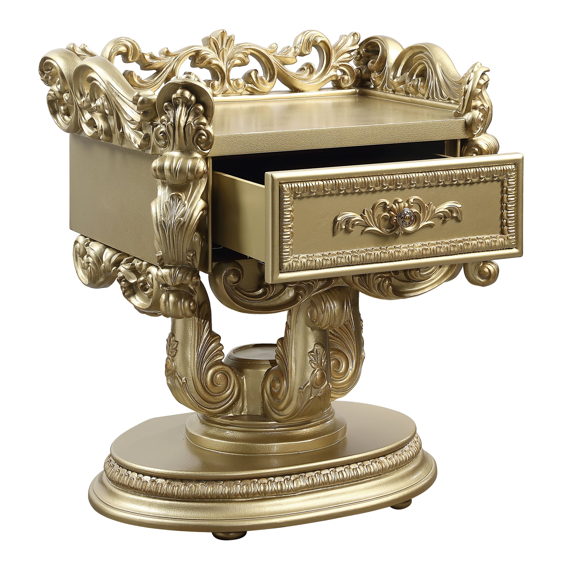 Bernadette Nightstand Gold Finish Bd01475 Gold Mdf