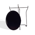 Foldable Side Table, Removable Table Top, Powder Coated Metal In Black Black Metal