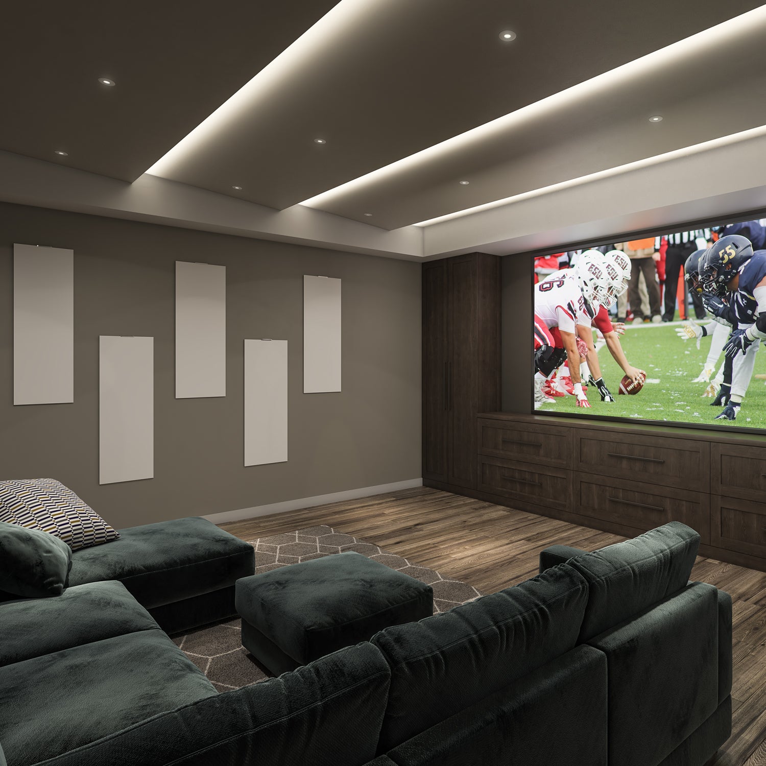 Sound Absorbing, Acoustic Panels, Light Weight In White Pack Of 5 White Polyester