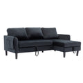 United We Win Sectional Sofa Reversible Sectional Sleeper Sectional Sofa With Storage Chaise Black Polyester