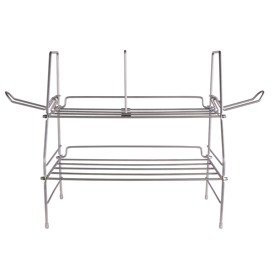 Wire Gaming Rack, Compact Profile, Holds Your Gaming Console And Accessories. Dark Gray Metal