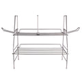 Wire Gaming Rack, Compact Profile, Holds Your Gaming Console And Accessories. Dark Gray Metal