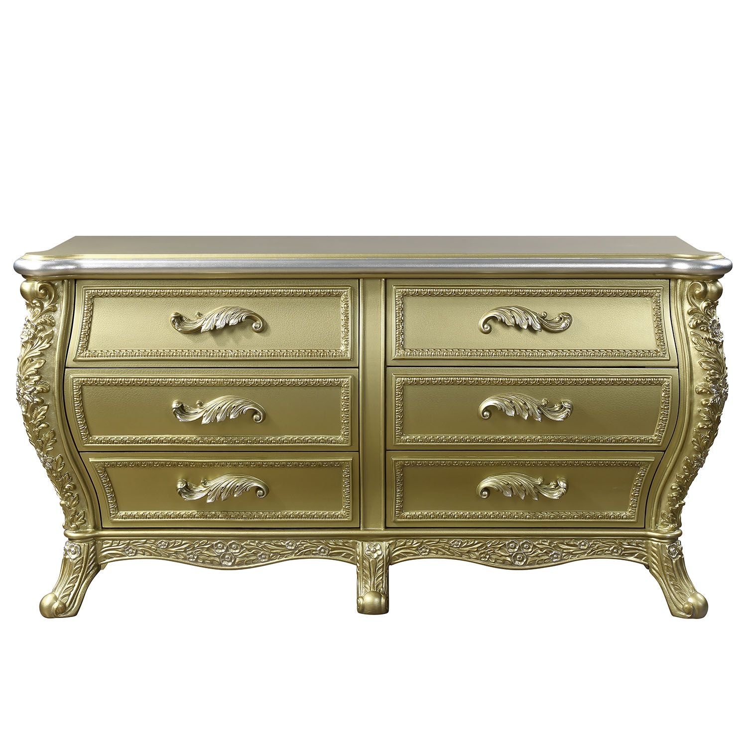 Cabriole Server Gold Finish Dn01486 Gold Mdf