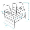 Wire Gaming Rack, Compact Profile, Holds Your Gaming Console And Accessories. Dark Gray Metal