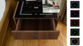 Nightstand With Wireless Charging Station Dark Brown Mdf