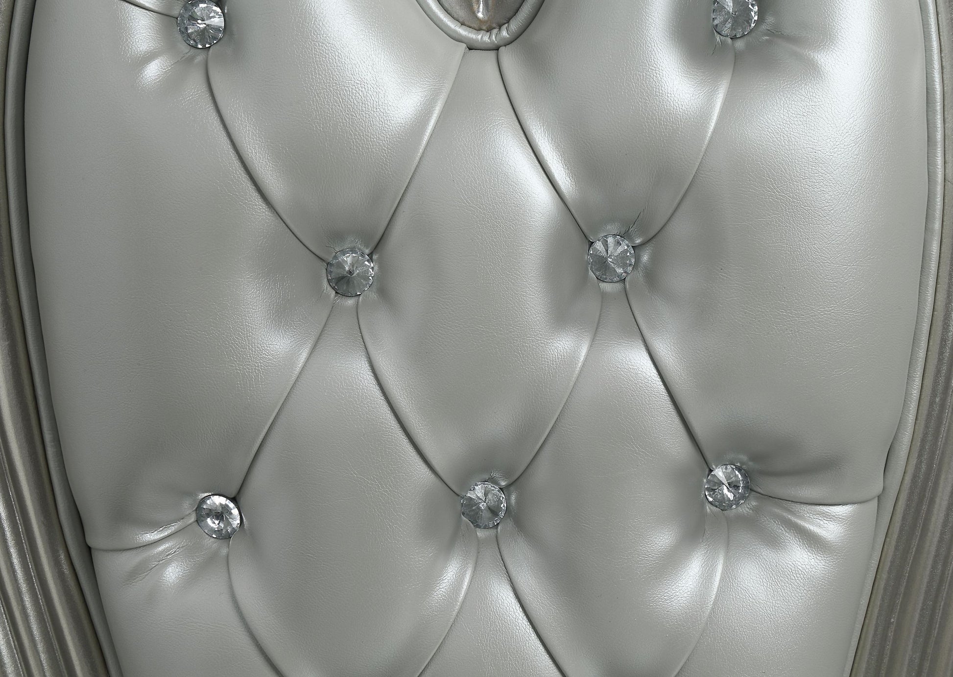 Sandoval Side Chair Set 2 Beige Pu & Champagne Finish Dn01495 Champagne Pu