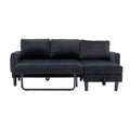 United We Win Sectional Sofa Reversible Sectional Sleeper Sectional Sofa With Storage Chaise Black Polyester