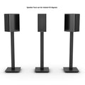 Pedestal Speaker Stand, Steel Construction, Cable Management Black Metal