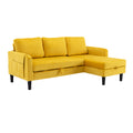 United We Win Sectional Sofa Reversible Sectional Sleeper Sectional Sofa With Storage Chaise Mustard Polyester