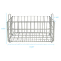 Collapsable Wire Basket In Light Gray Light Gray Metal