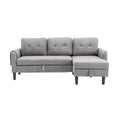 United We Win Sectional Sofa Reversible Sectional Sleeper Sectional Sofa With Storage Chaise Light Gray Linen