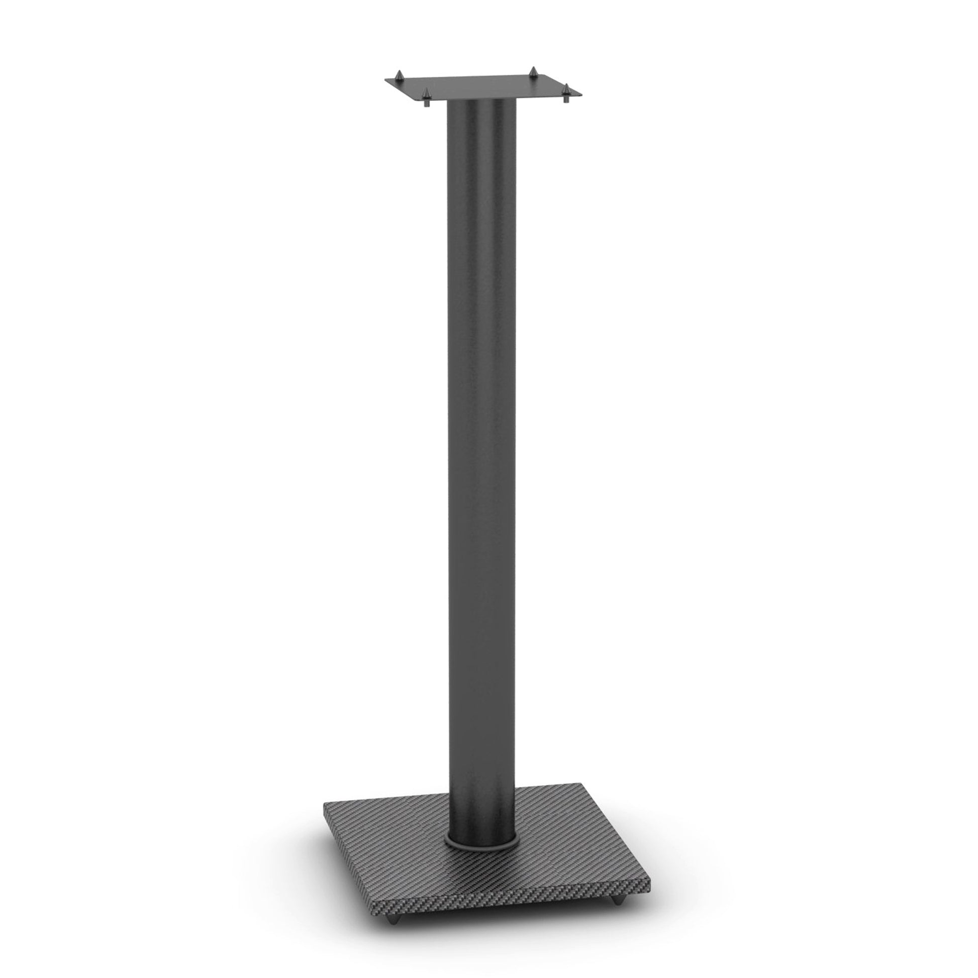 Pedestal Speaker Stand, Steel Construction, Cable Management Black Metal