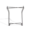 Foldable Side Table, Removable Table Top, Powder Coated Metal In Black Black Metal