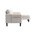 United We Win Sectional Sofa Reversible Sectional Sleeper Sectional Sofa With Storage Chaise Beige Polyester